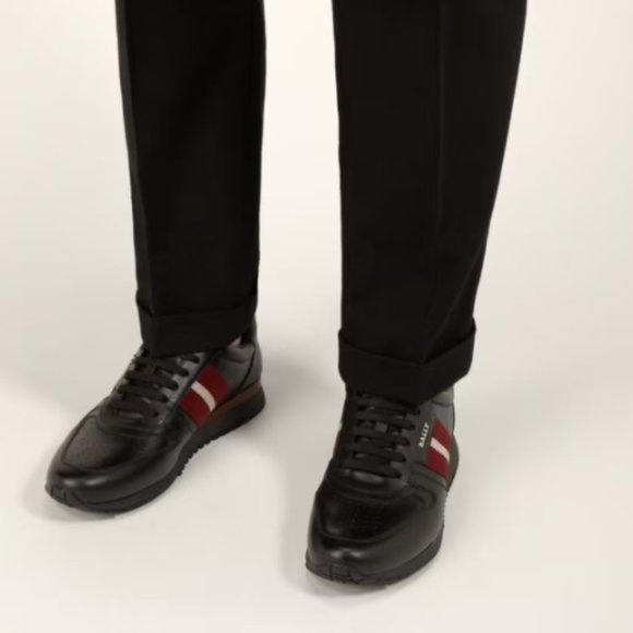 - Bally Men’s Astel Leather Sneakers In Black - Picture 2 of 12